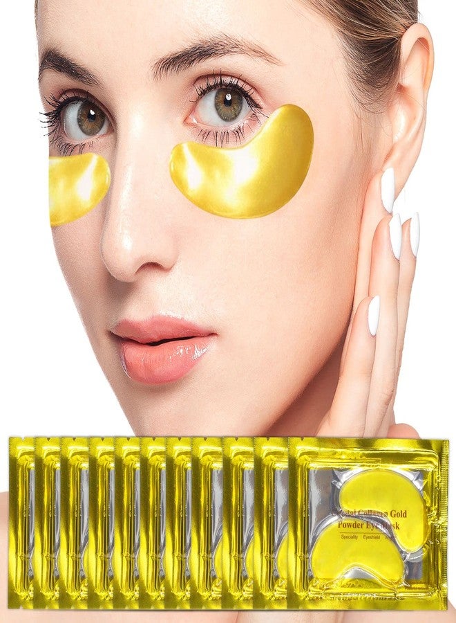 Moulis 24k Gold Eye Mask - 25 pairs Eye Masks for Puffiness Puffy Eyes and Dark Circles Treatments Under Eye Patches for Deep Moisturizing Wrinkle Eye Bags - Image 1